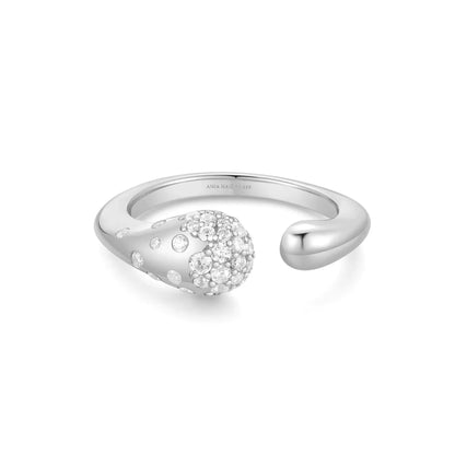 Ania Haie R066-04H Δαχτυλίδι Sparkling Sculptural Crossever Από Επιπλατινωμένο Ασήμι