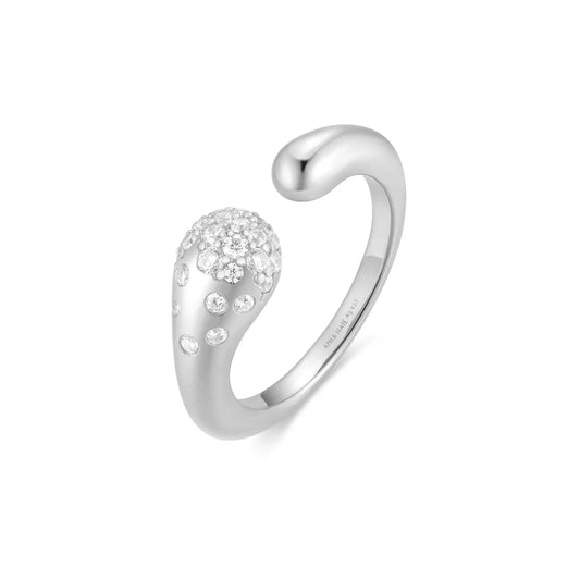 Ania Haie R066-04H Δαχτυλίδι Sparkling Sculptural Crossever Από Επιπλατινωμένο Ασήμι