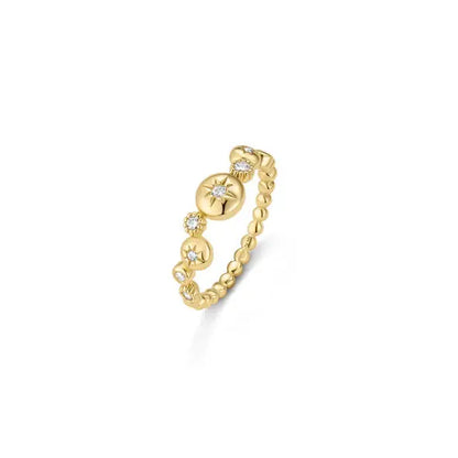 Ania Haie R074-02G-54 Δαχτυλίδι Starburst Zig-Zag Από Επιχρυσωμένο Ασήμι