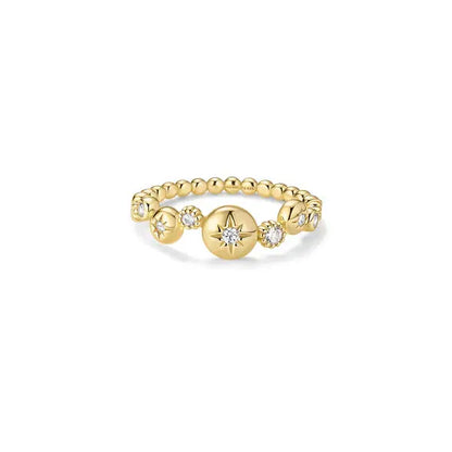 Ania Haie R074-02G-54 Δαχτυλίδι Starburst Zig-Zag Από Επιχρυσωμένο Ασήμι