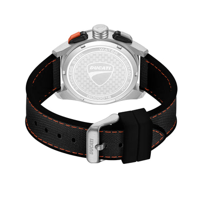 Ducati DTWGO0001805 DT12 Chronograph Black Fabric-Silicon Strap