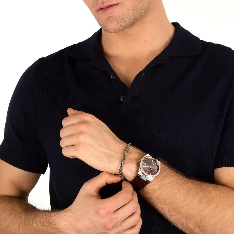 TRUSSARDI R2451175001 T-Milano Brown Leather Strap