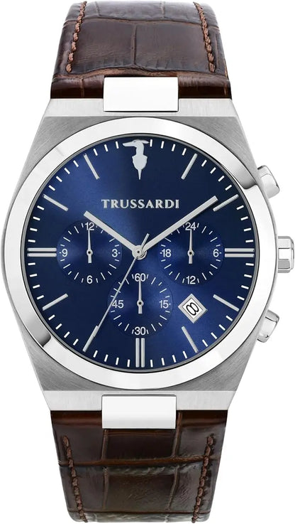 TRUSSARDI R2451175002 T-Milanο Multifunction Brown Leather Strap