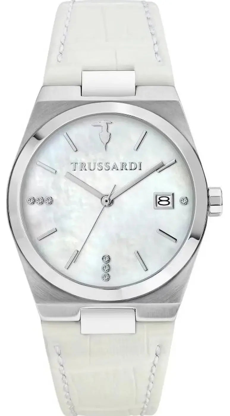 TRUSSARDI R2451175501 T-Milano White Leather Strap