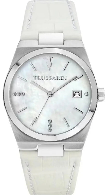 TRUSSARDI R2451175501 T-Milano White Leather Strap