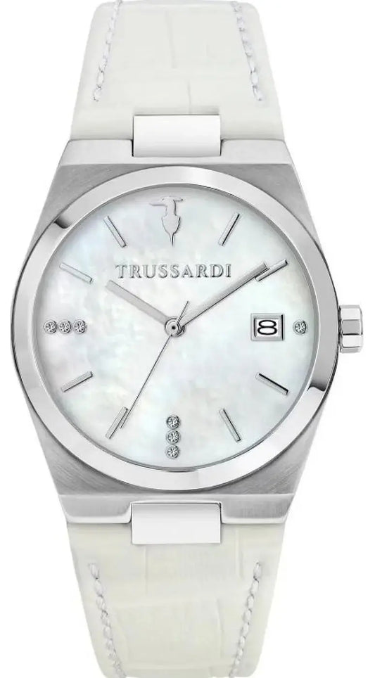 TRUSSARDI R2451175501 T-Milano White Leather Strap
