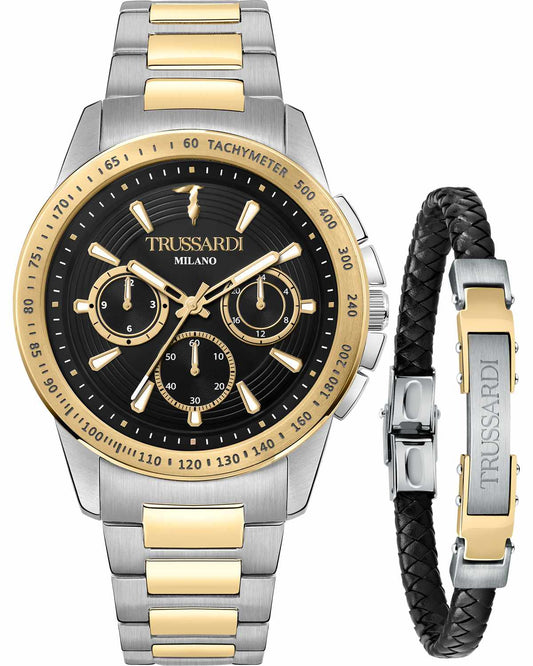 TRUSSARDI R2453153003 T-Hawk Chronograph Two Tone Stainless Steel Bracelet