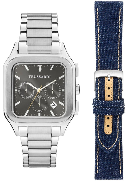 TRUSSARDI R2453177001 T-Quadro Stainless Steel Bracelet