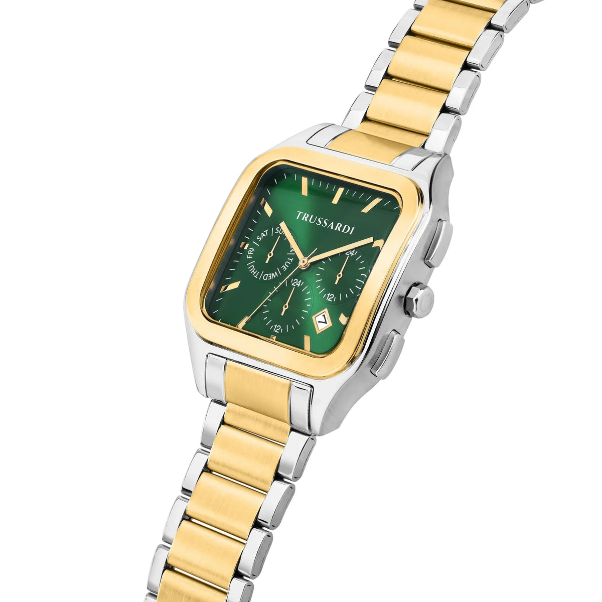 TRUSSARDI R2453177004 T-Quadro Two Tone Stainless Steel Bracelet