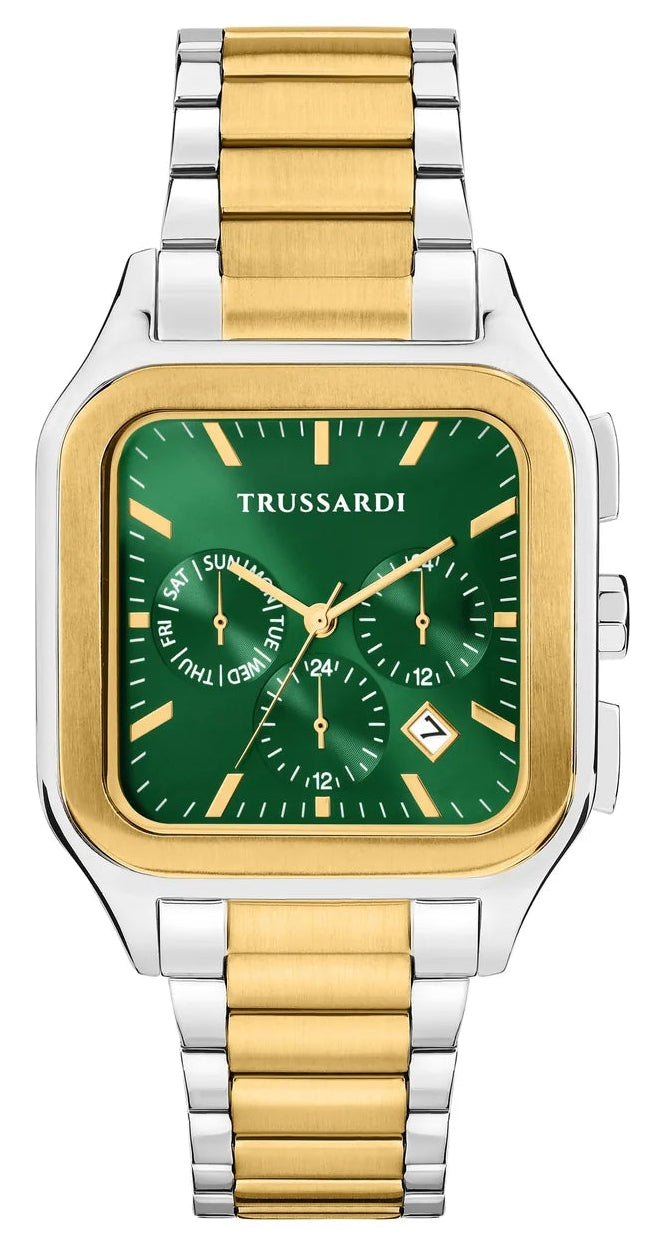 TRUSSARDI R2453177004 T-Quadro Two Tone Stainless Steel Bracelet