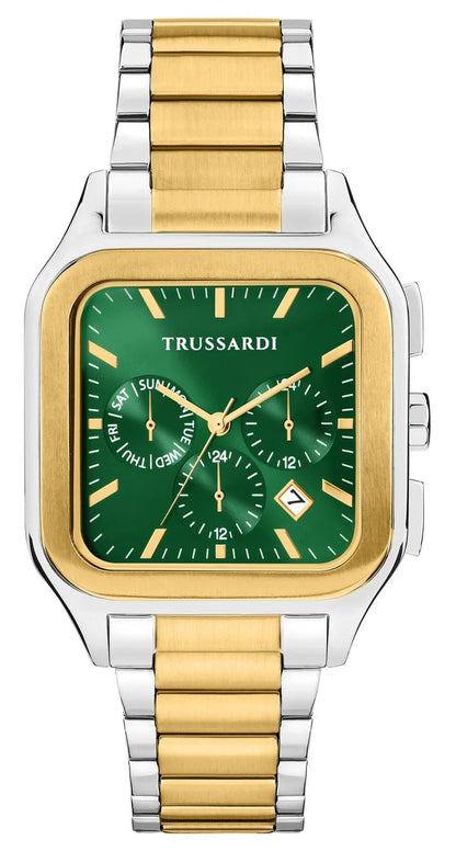 TRUSSARDI R2453177004 T-Quadro Two Tone Stainless Steel Bracelet