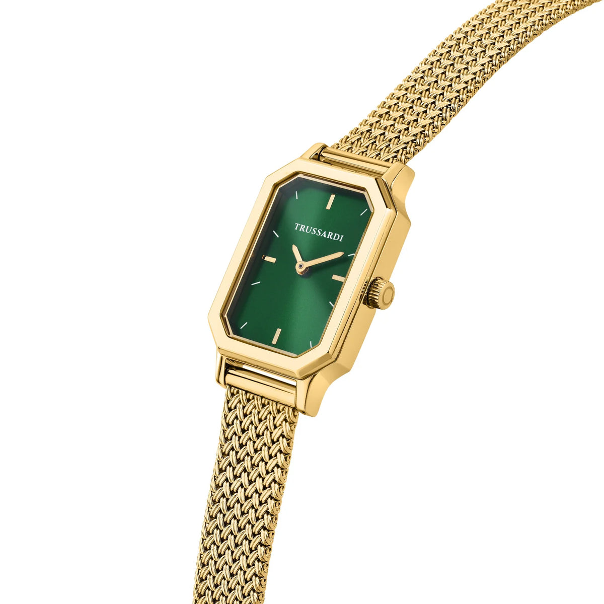 TRUSSARDI R2453179508 T-Brera Gold Stainless Steel Mesh Bracelet