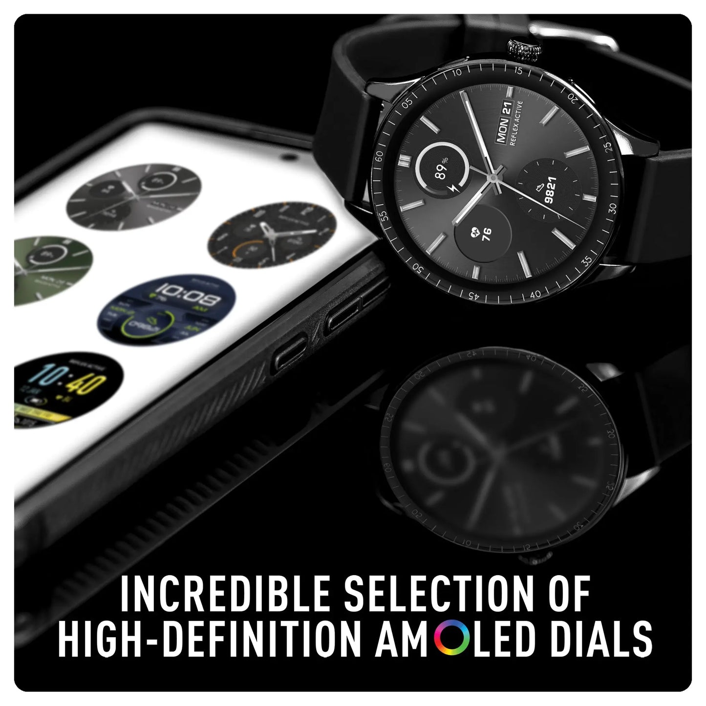 Reflex Active RA-SP-300R-01 Smartwatch Black Silicon Strap