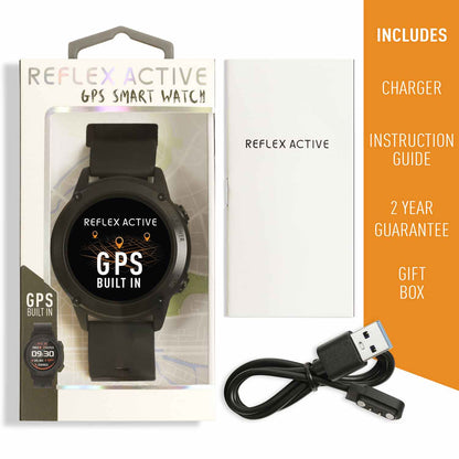 Reflex Active RA18-2148 GPS Smartwatch Black Silicon Strap