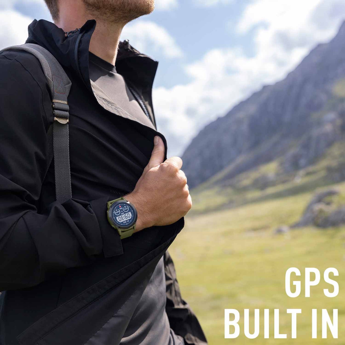 Reflex Active RA18-2150 GPS Smartwatch Khaki Silicon Strap