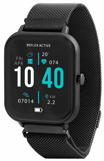 Reflex Active RA23-4076 Smartwatch Black Stainless Steel Bracelet