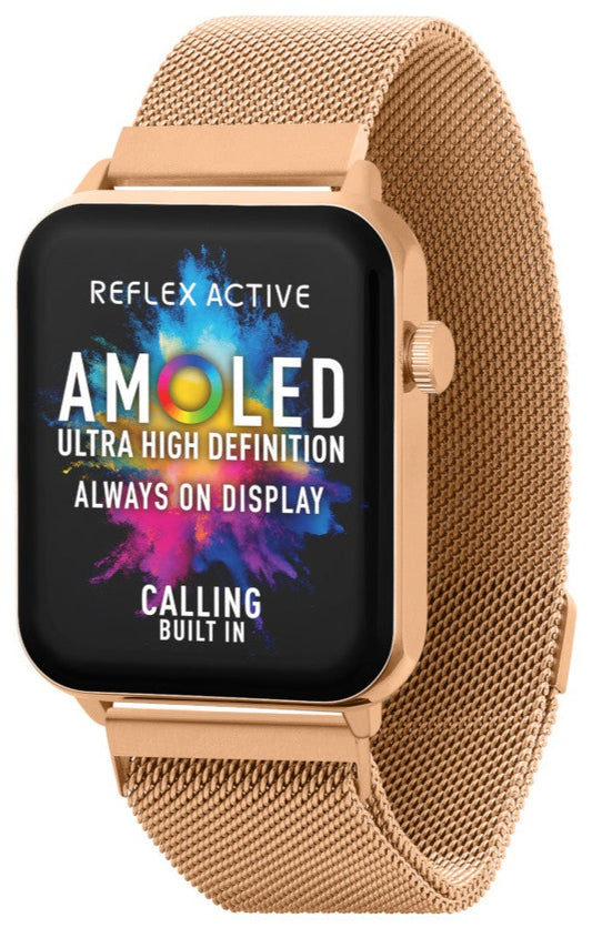 Reflex Active RA30-4086 Smartwatch Rose Gold Stainless Steel Bracelet