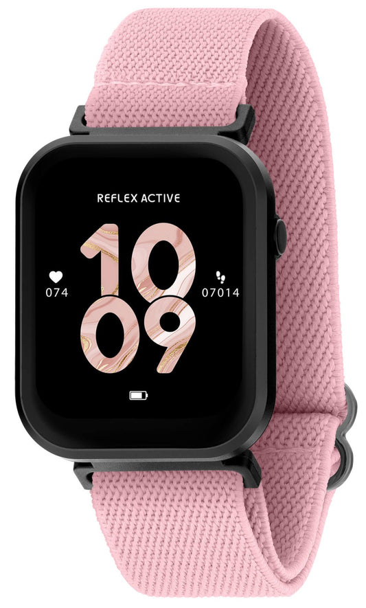 Reflex Active RA37-2200 Smartwatch Pink Fabric Strap