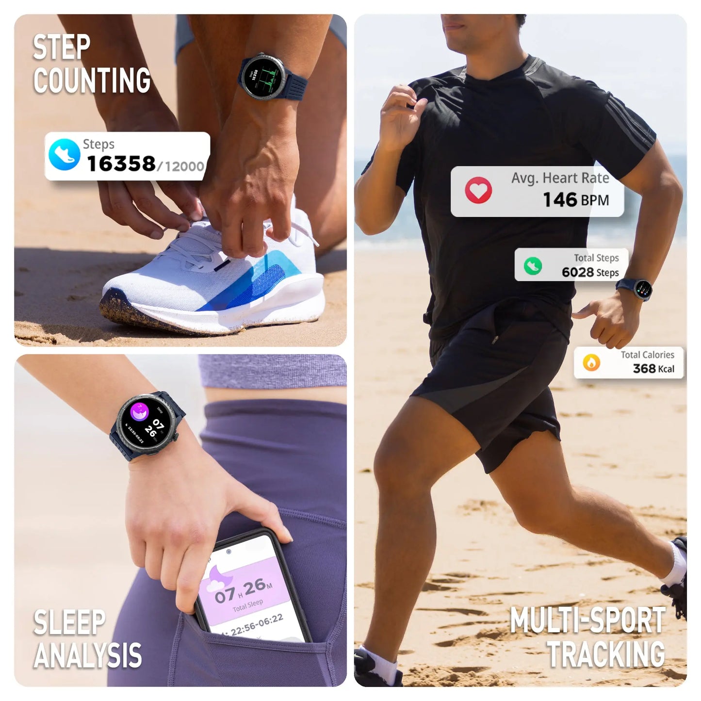 Reflex Active RA400R-5ATM-01 Smartwatch Blue Silicon Strap