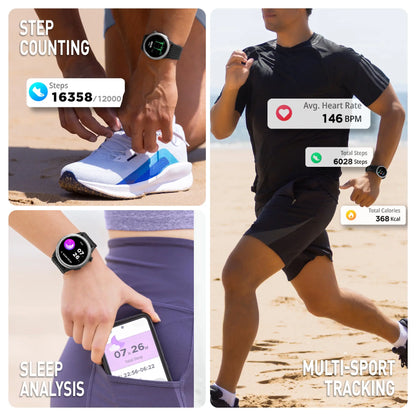 Reflex Active RA400R-5ATM-02 Smartwatch Black Silicon Strap