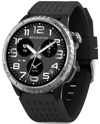 Reflex Active RA400R-5ATM-02 Smartwatch Black Silicon Strap