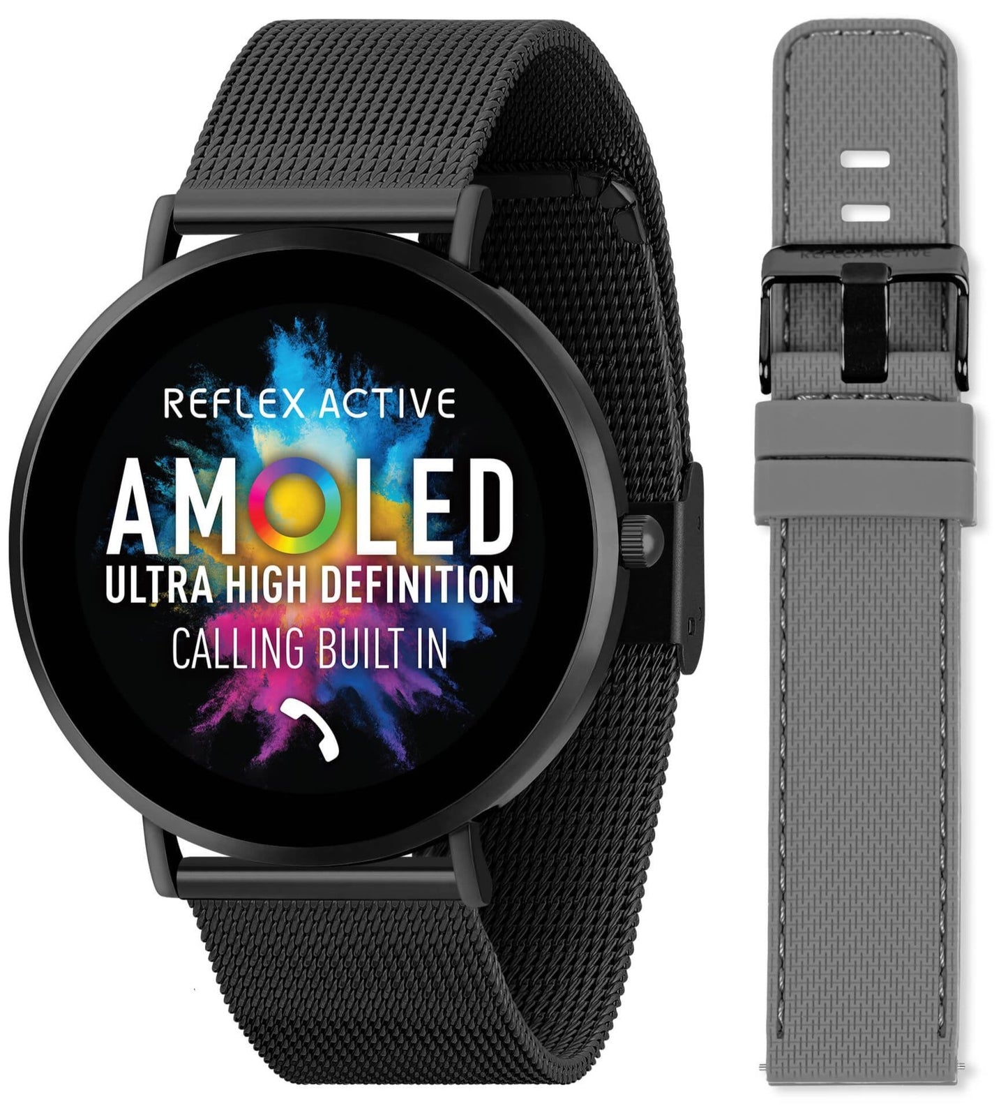 Reflex Active RA42-2208 Smartwatch Black Stainless Steel Bracelet