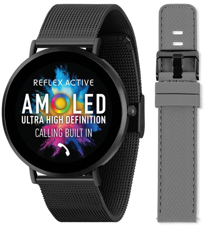 Reflex Active RA42-2208 Smartwatch Black Stainless Steel Bracelet