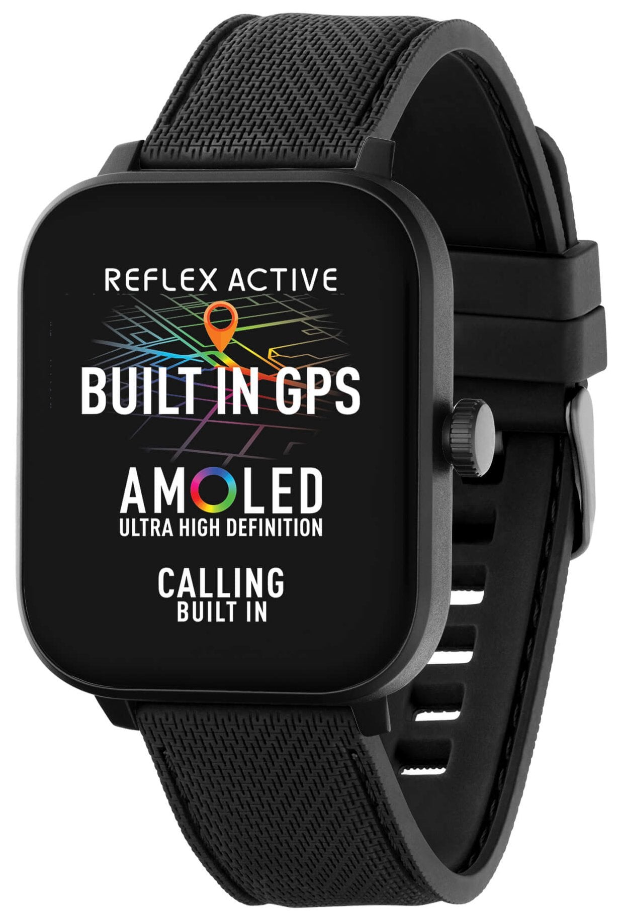 Reflex Active RA44-2216 Smartwatch Black Silicon Strap