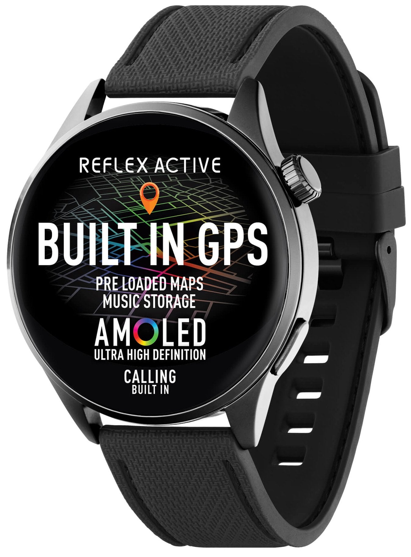 Reflex Active RA45-2218 Smartwatch Black Silicon Strap