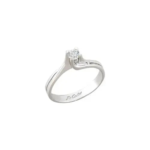 FaCad'oro RI-1283-14 Λευκόχρυσο Μονόπετρο 14ct με Ζιργκόν