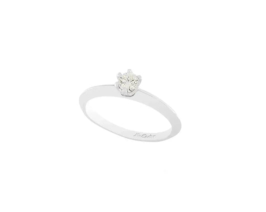 FaCad'oro RI-2377-14 Λευκόχρυσο Μονόπετρο 14ct με Ζιργκόν