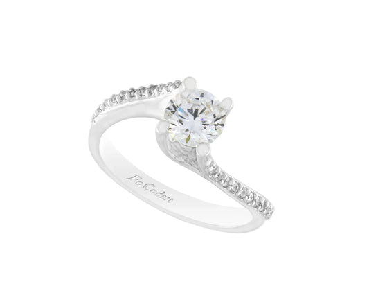 FaCad'oro RI-2387-14 Λευκόχρυσο Μονόπετρο 14ct με Ζιργκόν