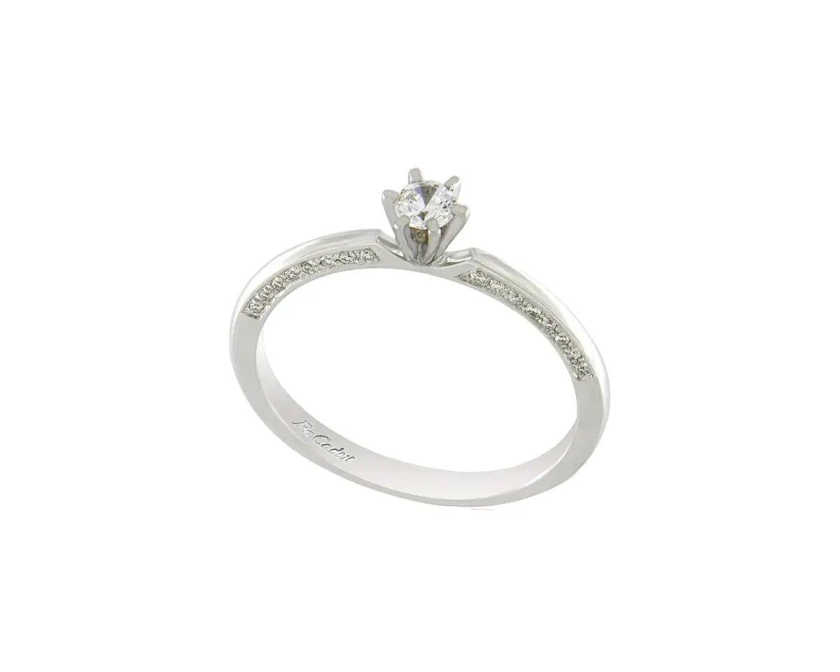 FaCad'oro RI-000629 Single stone with Zircon 14ct White gold