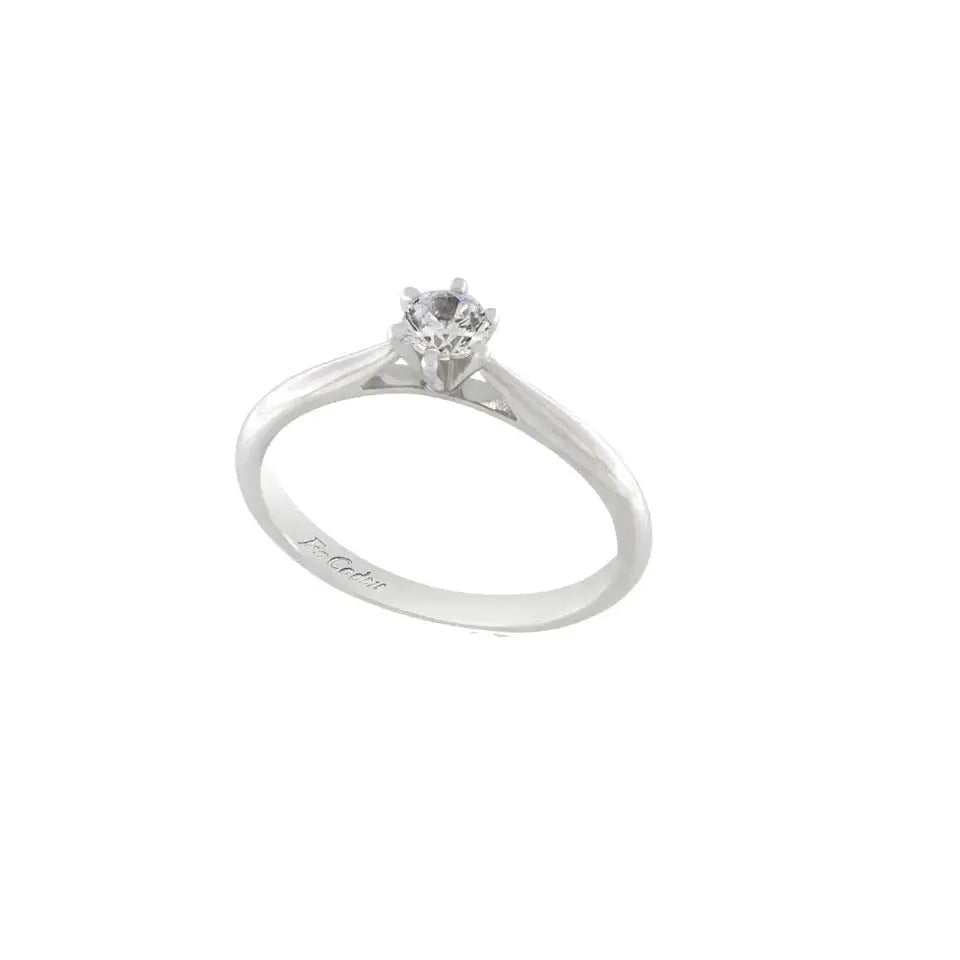 FaCad'oro DKT-000530W White Gold Single Stone 14ct with Zircon