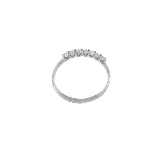 FaCad'oro RI-411S Δαχτυλίδι Σειρέ από Επιπλατινωμένο Ασήμι με Ζιργκόν