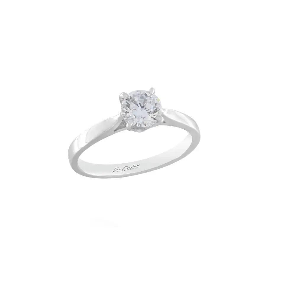 FaCad'oro DKT-000530W White Gold Single Stone 14ct with Zircon