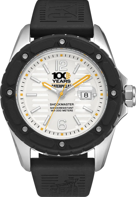 CATERPILLAR S714121232 Shockmaster 100Years Edition Black Silicon Strap