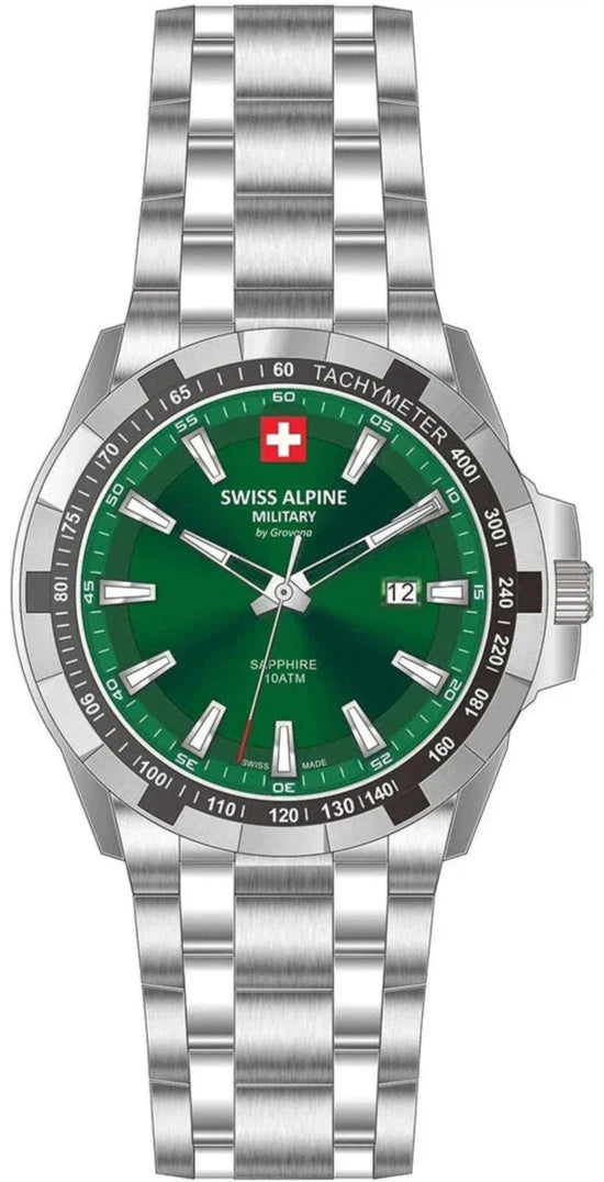 SWISS ALPINE MILITARY SAM7044.1234 Star Fighter Stainless Steel Bracelet