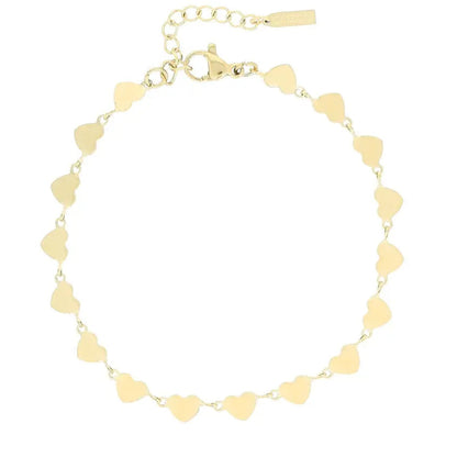 OOZOO Jewellery SB-1013 Βραχιόλι Hearts από Επιχρυσωμένο Ατσάλι