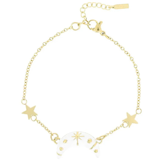 OOZOO Jewellery SB-1031 Βραχιόλι Moon από Επιχρυσωμένο Ατσάλι