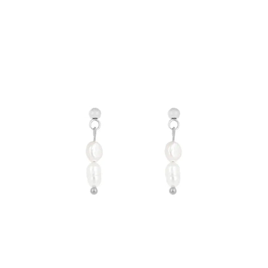 N02183G Gold Plated Steel Heart Dangle Earrings