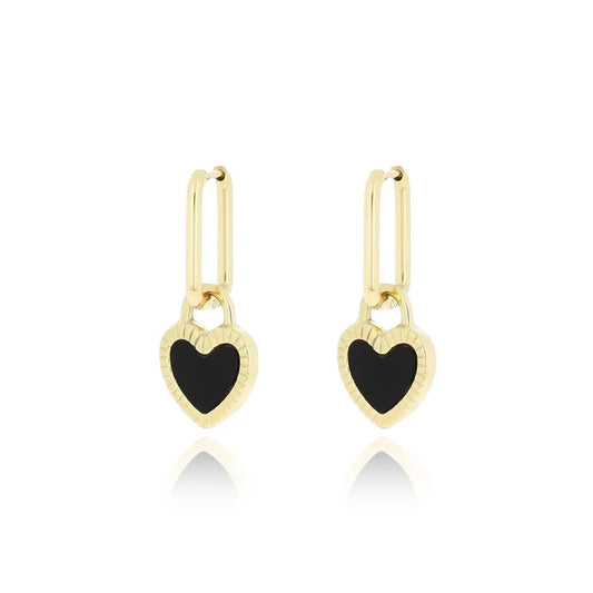 OOZOO Jewellery SE-3055 Σκουλαρίκια Από Επιχρυσωμένο Ατσάλι με Καρδιές