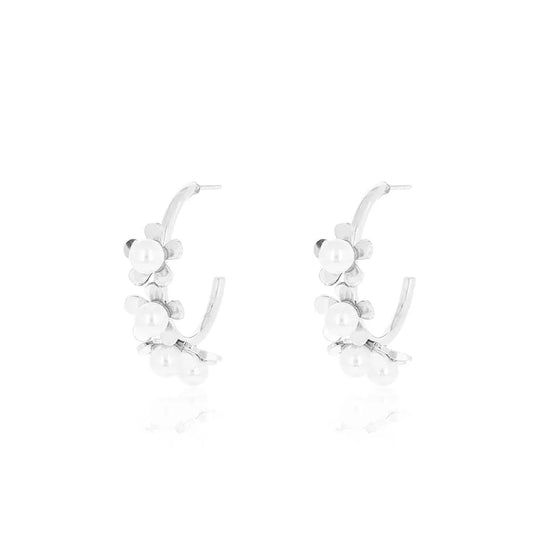 N02183G Gold Plated Steel Heart Dangle Earrings