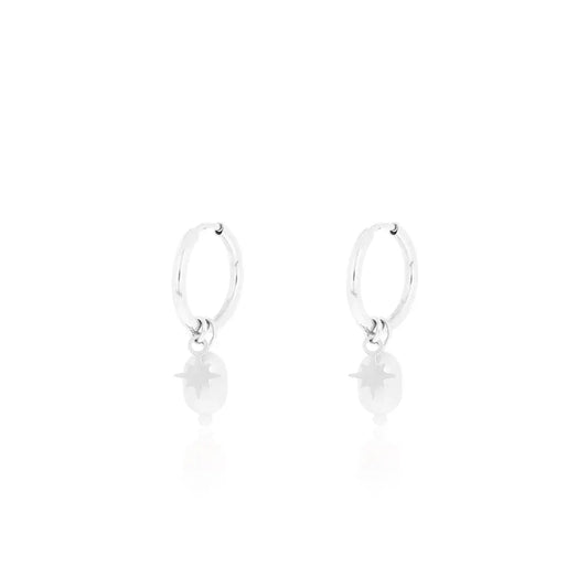 N02183G Gold Plated Steel Heart Dangle Earrings
