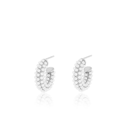 N02183G Gold Plated Steel Heart Dangle Earrings