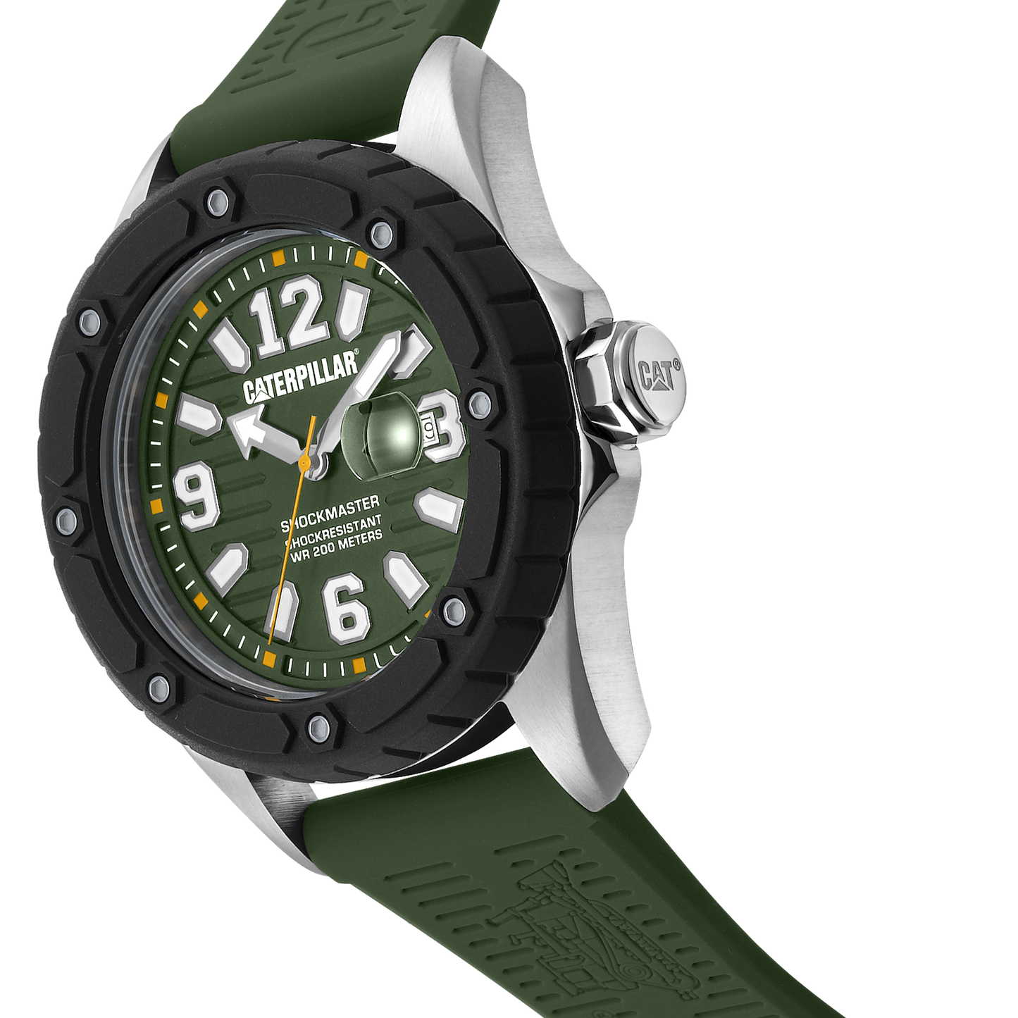 CATERPILLAR SG14123333 Shockmaster Green Silicon Strap