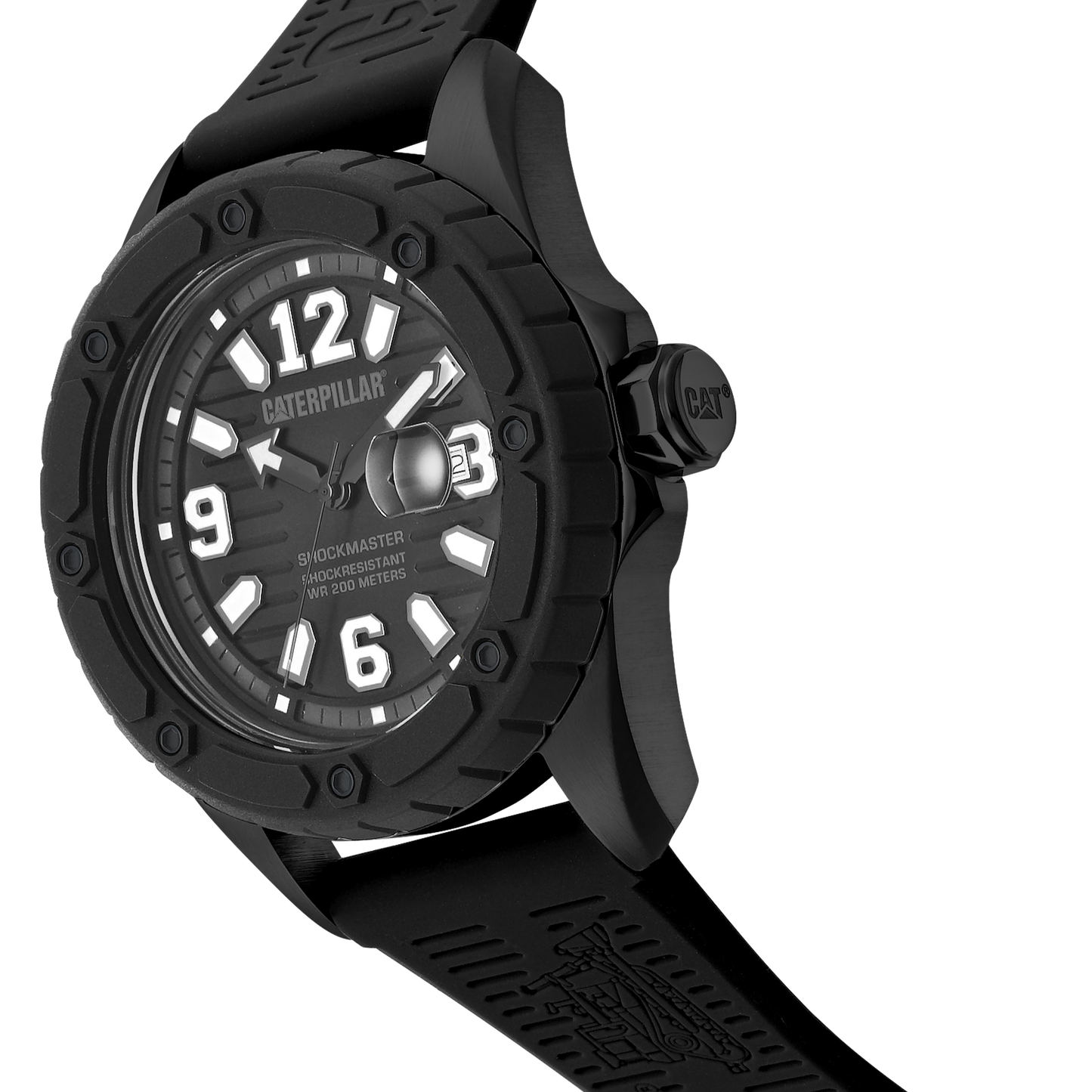 CATERPILLAR SG16121133 Shockmaster Black Silicon Strap
