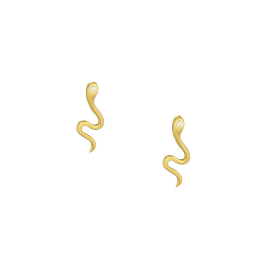 Σκουλαρίκια SK1036 Κ9 Χρυσά με Φίδι