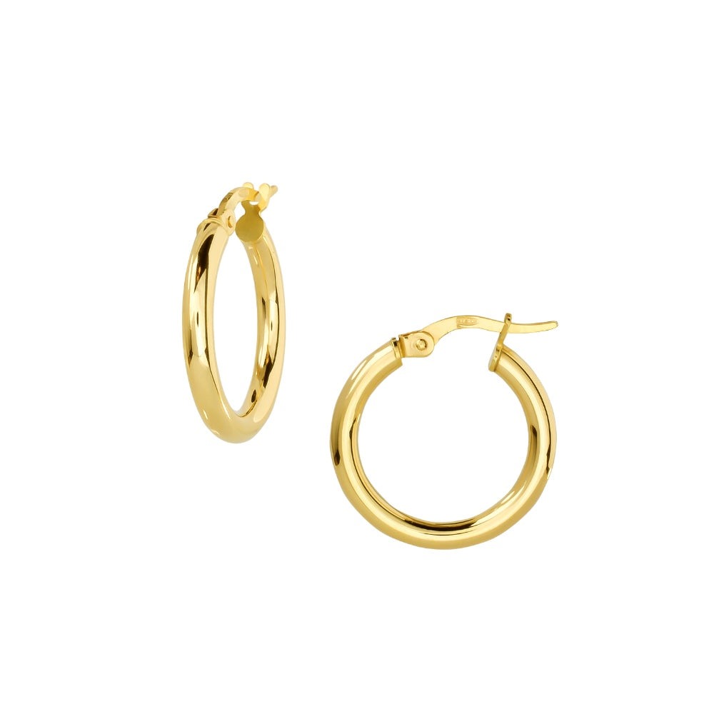 Hoops SK101 Earrings Gold 9ct 1.5cm