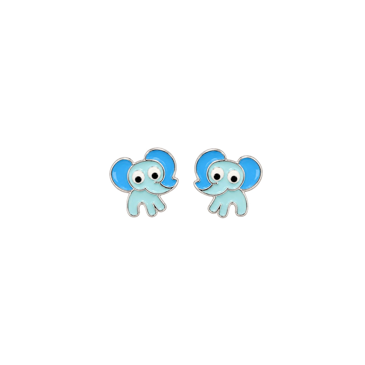 SC270-1W Stud Earrings in Platinum Plated Silver